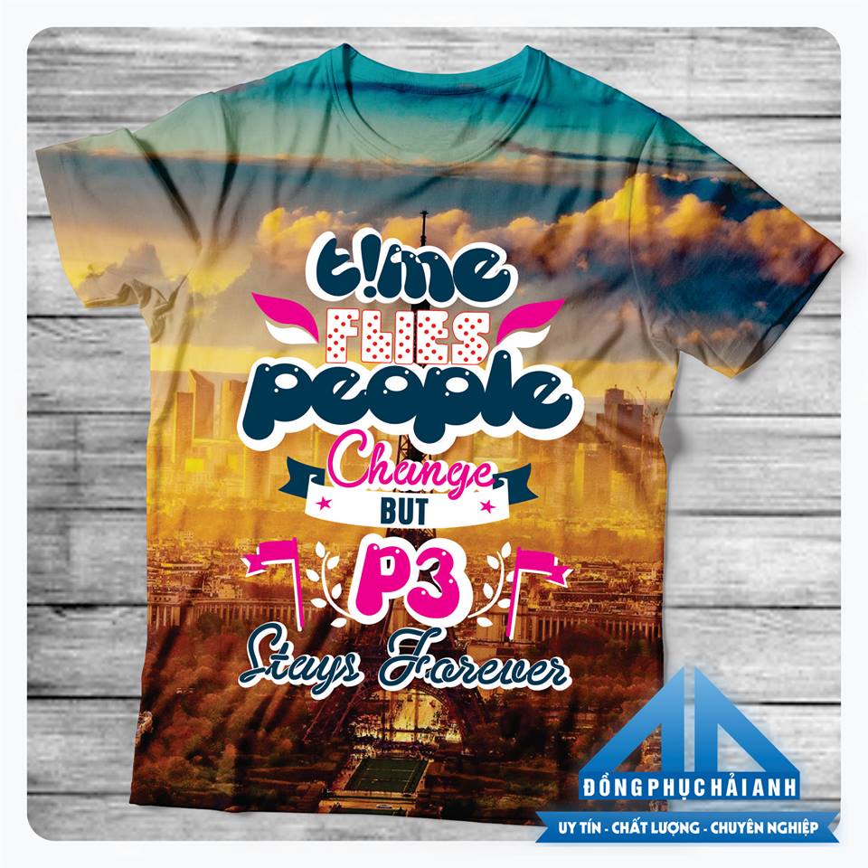 Mẫu áo lớp màu vàng của lớp P3