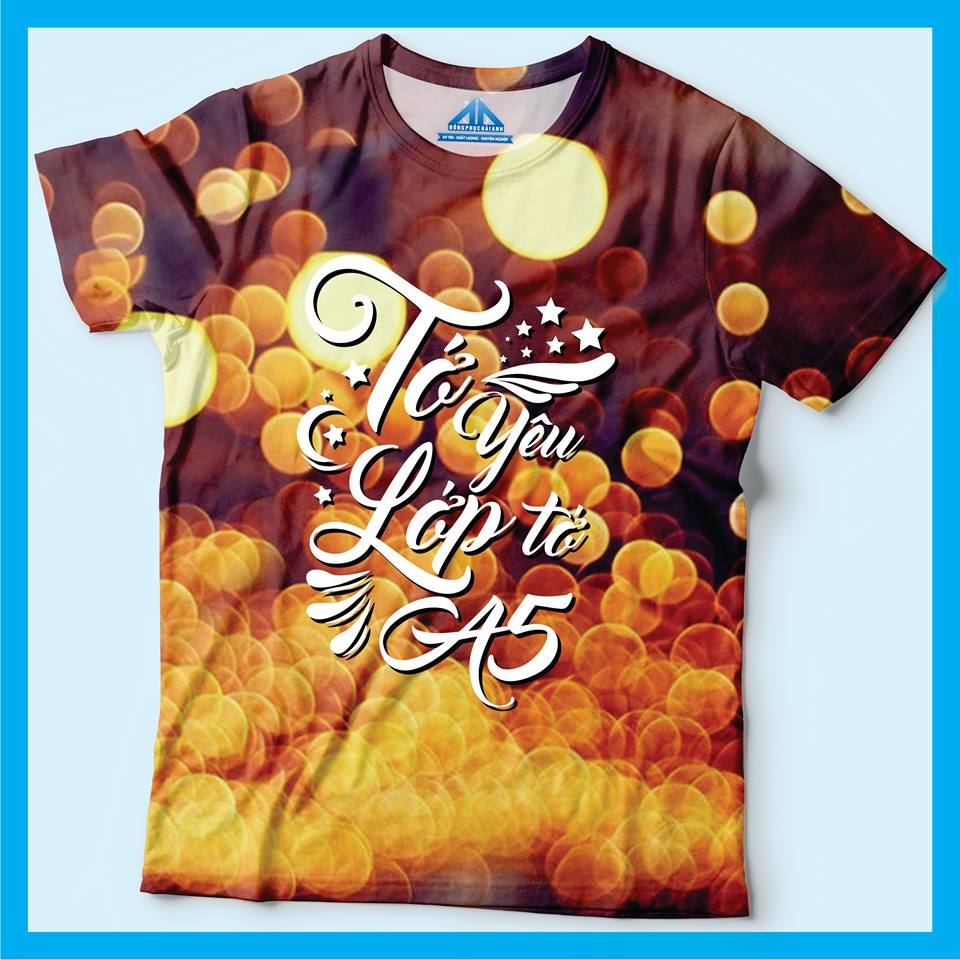 Mẫu áo lớp màu vàng đầy ấn tượng của lớp A5