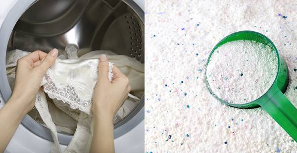 Cách trị lem màu quần áo bằng bột/nước giặt có tính tẩy mạnh