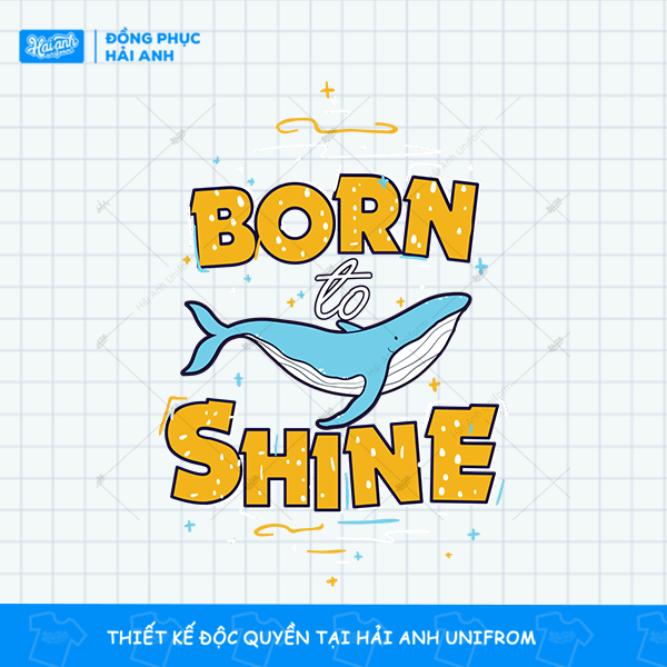 Mẫu logo "Born to Shine" cute