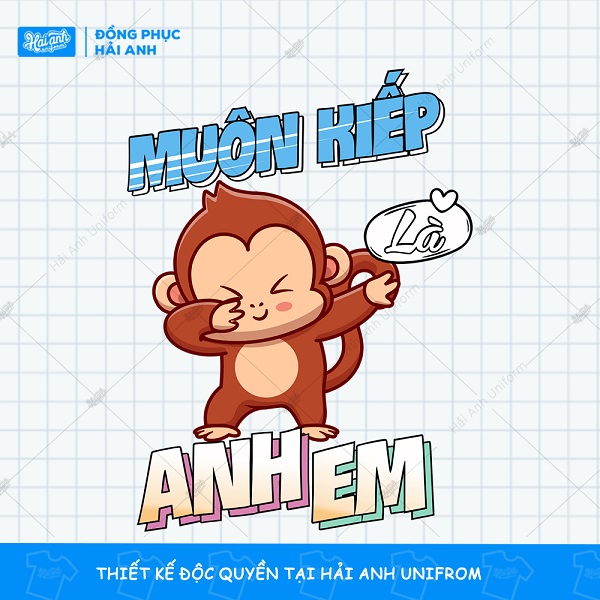 Logo hình con khỉ đáng yêu: Muôn kiếp là anh em