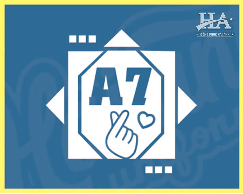 Mẫu logo hình bàn tay bắn tim: A7 - Thời Trang Đồng Phục