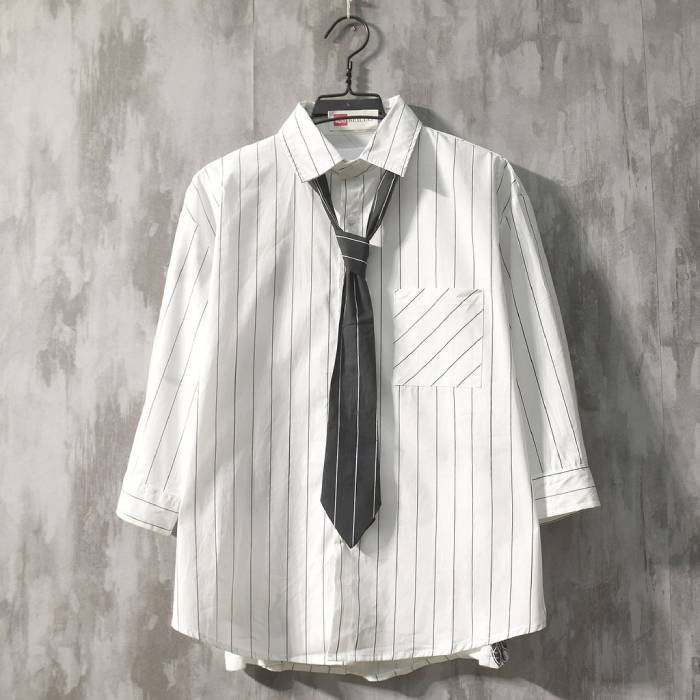 Mẫu áo sơ mi trắng phong cách Nhật Bản thời trang 