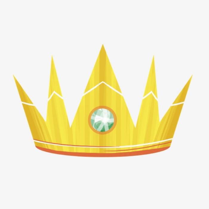 Mẫu logo hình vương miện quý tộc màu vàng 