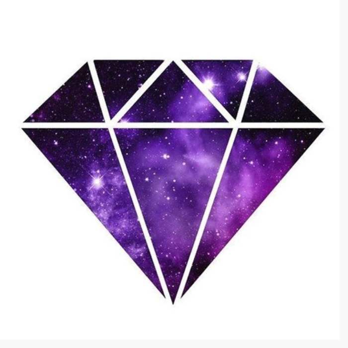 Hình ảnh chiếc logo màu tím thiên hà