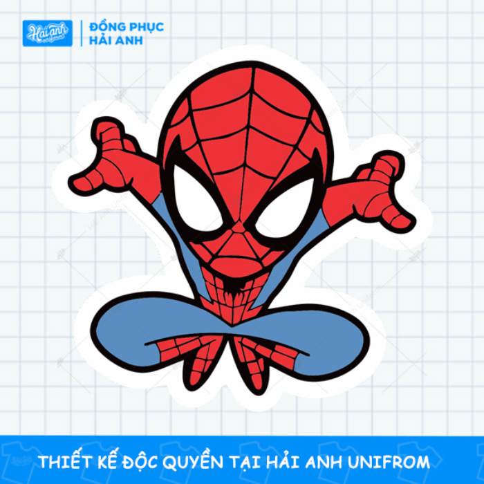 Mẫu logo áo lớp đẹp in hình người nhện