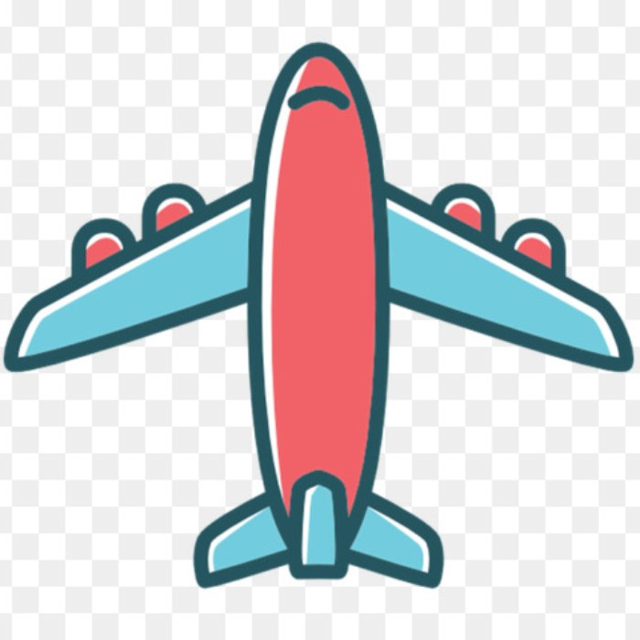 Logo máy bay sử dụng nhiều tông màu sắc bắt mắt và nổi bật