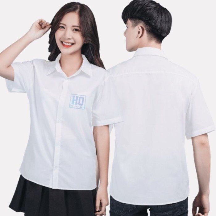 Sơ mi đồng phục lớp mang phong cách thời trang Hàn Quốc hiện đại